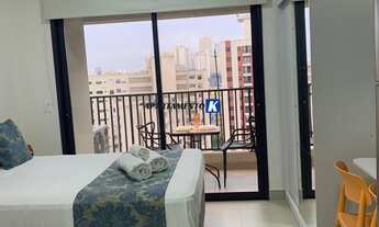 Imagem 2: Studio MOBILIADO - LOCAÇÃO - 24m², 1 suíte com varanda - 100%MOBILIADO, Ar condicionado