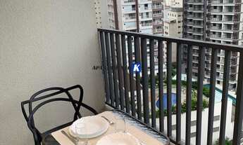 Imagem 6: Studio MOBILIADO - LOCAÇÃO - 24m², 1 suíte com varanda - 100%MOBILIADO, Ar condicionado