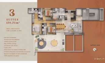 Imagem 7: Apartamento à venda, no Vizcaya, em Belo Horizonte, Santa Lúcia, com 4 quartos, 134,11m²