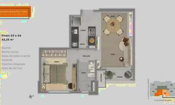 Imagem 7: Apartamento à venda, no Flow em Belo Horizonte, Savassi, com 2 quartos, 149,50m²