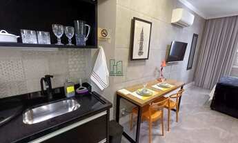 Imagem 5: KITNET MOBILIADA, ANDAR ALTO, VISTA LATERAL P/ O MAR, 01 VAGA COLETIVA - JOSÉ MENINO / SAN