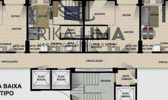 Imagem 3: Apartamentos, no centro da cidade, com 1 ou 2 quartos, sala, cozinha, área de serviço e ba