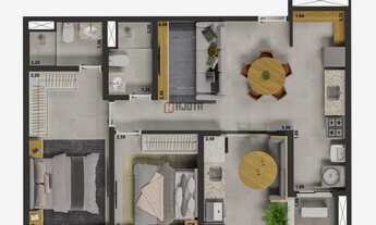 Imagem 4: Apartamento Cond VIVEN 59m2 - 2 Dorm 1 Suíte - Zona Sul de Rio Preto