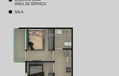 Imagem: Apartamento com 2 quartos em Centro