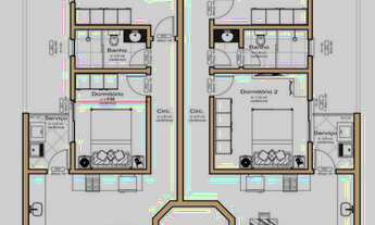 Imagem 5: Casa Geminada com 3 Dormitórios Sendo 1 Suíte com 90.00m² Privativos 2 vagas de Garagem Ba