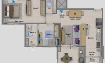 Imagem 3: Apartamento 2 suítes Magno Patriani Assunção - Santo André