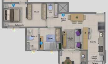 Imagem 4: Apartamento 2 suítes Magno Patriani Jardim - Santo André