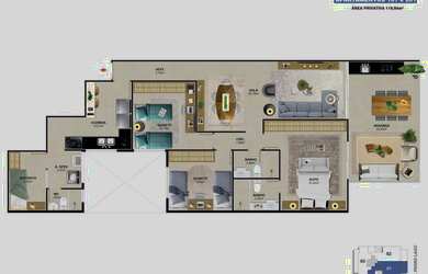 Imagem 6: Apartamento para Venda em Rio de Janeiro, BARRA DA TIJUCA, 2 dormitórios, 2 suítes, 3 banh