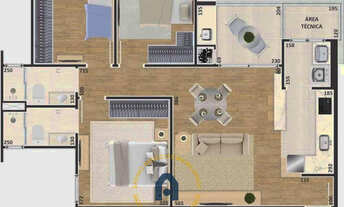 Imagem 7: Apartamento à venda em São José dos Pinhais, São Pedro, com 3 quartos, 84m²