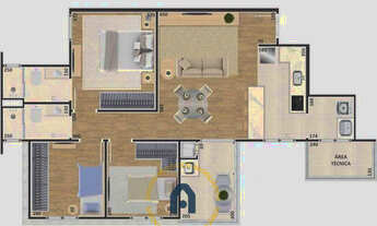 Imagem 5: Apartamento à venda em São José dos Pinhais, São Pedro, com 3 quartos, 84,18m²