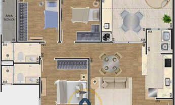 Imagem 7: Apartamento Garden à venda em São José dos Pinhais, São Pedro, com 3 quartos, 103,72m²