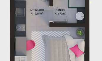 Imagem 2: Studio à venda, no Art Studios, em Santa Maria, Camobi, com 1 quarto, 18,50m²