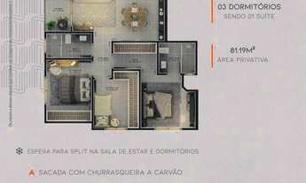 Imagem 5: Apartamento com 3 quartos, 81m², à venda em Criciúma, São Cristóvão