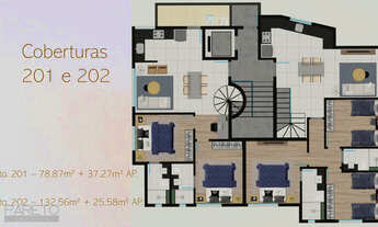 Imagem 6: Cobertura com 3 quartos, 160,00m², à venda em Belo Horizonte, Santa Lúcia
