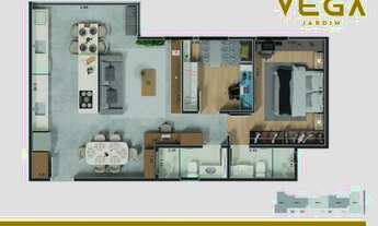 Imagem 3: VEGA JARDIM – PRÉ-LANÇAMENTO – SANTO ANDRÉ – 67,52m² a 134,27m² – 2 ou 3 DORM / 1 SUÍTE –