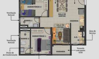 Imagem 7: YEP SANTO ANDRÉ FRATTA – EM OBRAS– 47M² A 62M² – 2 DORMITÓRIOS – 1 VAGA