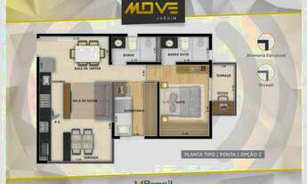Imagem 5: MOVE JARDIM – LANÇAMENTO EM SANTO ANDRÉ – ATÉ 101M² – 1 A 2 DORMITÓRIOS – 1 VAGA