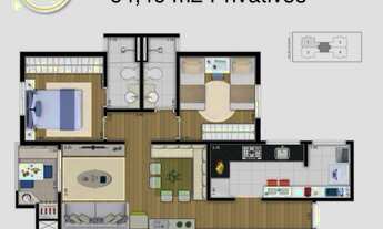 Imagem 5: NOVA ORLEANS MAZETO – PRONTO PARA MORAR – SANTO ANDRÉ – 64M² – 2 DORMITÓRIOS COM 1 SUÍTE –