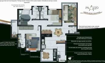 Imagem 6: PALAZZO ELEVATO – SANTO ANDRÉ – 100m² | 3 SUÍTES | 2 VAGAS | 3 VARANDAS