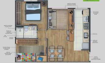 Imagem 5: RESIDENCIAL ALLEGRO – PRONTO PARA MORAR – SANTO ANDRÉ – 39 A 42 M² – 2 DORMITÓRIOS