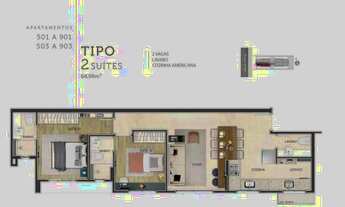 Imagem 7: Apartamento à venda em Belo Horizonte, Santo Agostinho, com 2 quartos, 62,21m²