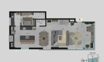 Imagem 3: Apartamento à venda, no Aster Lourdes, em Belo Horizonte, Lourdes, com 3 quartos, 101,54m²