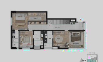 Imagem 4: Apartamento à venda, no Aster Lourdes, em Belo Horizonte, Lourdes, com 3 quartos, 101,54m²