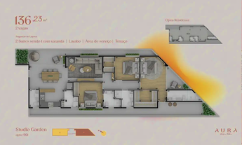 Imagem 4: Apartamento à venda, no Aura, em Belo Horizonte, Funcionários, com 3 quartos, 105,73m²