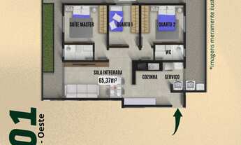 Imagem 5: Cobertura com 3 quartos, 78,33m², à venda em João Pessoa, Aeroclube