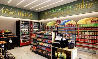 Imagem: Studio na planta com 1 dormitório e 1 vaga