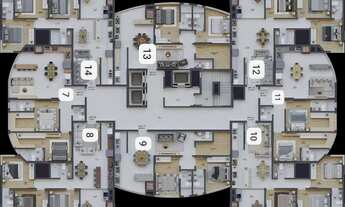 Imagem 4: MALLORY SQUARE - Apto 1701 com 3 dormitórios sendo 2 suítes em Porto Belo/SC