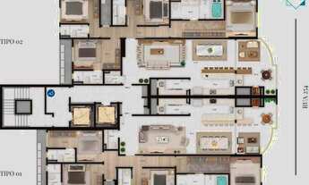 Imagem 3: Apartamento com 4 dormitórios sendo 4 suítes e 4 vagas de garagem em Meia Praia, Itapema I