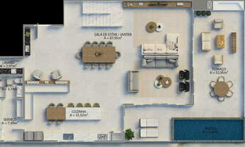 Imagem 3: Apartamento com 4 dormitórios à venda sendo 4 suítes, 453.18 m² por - R$ 25.241.161,67 - P