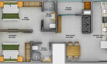 Imagem 5: Apartamento 3 Dormitórios para venda em Florianópolis - SC