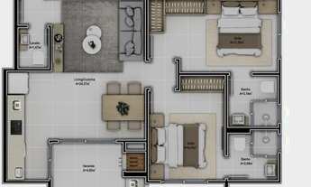 Imagem 2: Apartamento 2 Dormitórios para venda em Florianópolis - SC