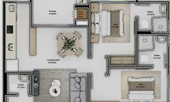 Imagem 5: Apartamento 2 Dormitórios para venda em Florianópolis - SC