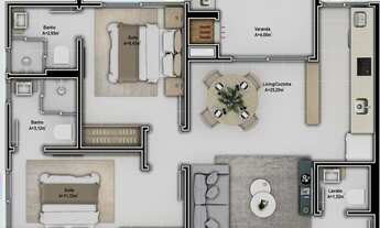 Imagem 6: Apartamento 2 Dormitórios para venda em Florianópolis - SC