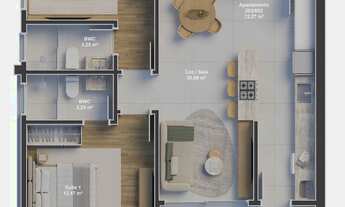 Imagem 3: Apartamento 2 Dormitórios para venda em Florianópolis - SC