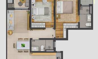 Imagem 4: Apartamento 2 Dormitórios para venda em Florianópolis - SC