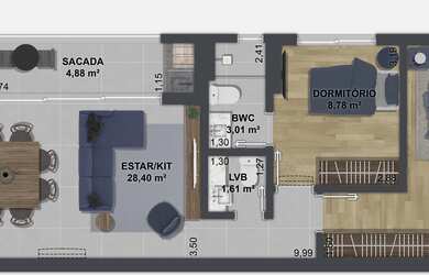 Imagem 4: Apartamento 3 Dormitórios para venda em Florianópolis - SC