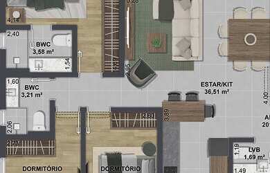 Imagem 7: Apartamento 3 Dormitórios para venda em Florianópolis - SC