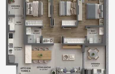 Imagem 3: Apartamento 2 Dormitórios para venda em Florianópolis - SC