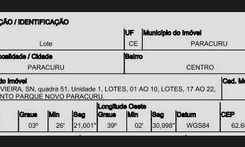 Imagem 2: Oportunidade Única em PARACURU - CE | Tipo: Terreno | Negociação: Venda Direta Online