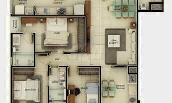 Imagem 2: RESIDENCIAL CHOICE, 3 dormitórios, 1 suítes, 1 banheiros, 92M² de Área Construída, 110M² d