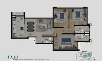 Imagem 7: Apartamento à venda, no Jade, em Belo Horizonte, Lourdes, com 3 quartos, 76.8m²