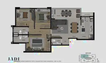 Imagem 5: Apartamento à venda, no Jade, em Belo Horizonte, Lourdes, com 3 quartos, 76.8m²