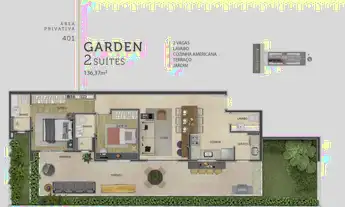 Imagem 3: Apartamento Garden à venda no Narducci com 2 quartos e 132m²