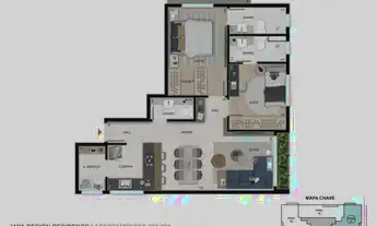 Imagem 2: Apartamento à venda, no Jaya, em Belo Horizonte, Serra, com 2 quartos, 73.53m²