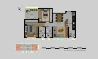 Imagem 4: Cobertura à venda no Aldea Vale do Sereno com 1 quarto e 110m²