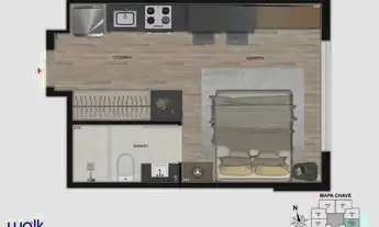 Imagem 6: Apartamento à venda, no Walk Lourdes em Belo Horizonte, Lourdes, com 2 quartos, 60.56m²